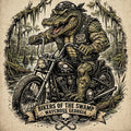 Bikers of the Swamp Frog Biker T-Shirt design