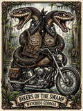 Bikers of the Swamp Twin Serpents Biker T-Shirt design